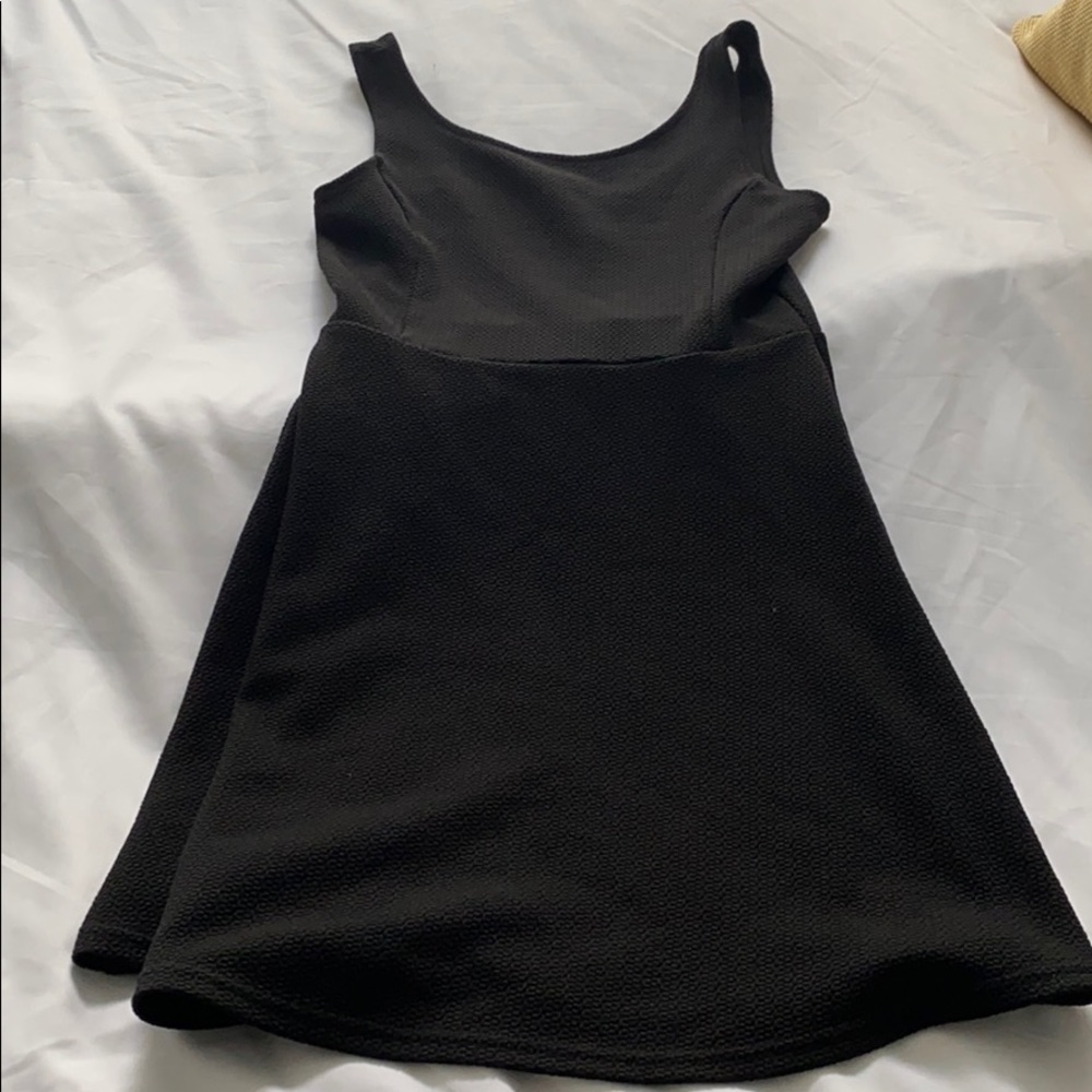 Divided Black Stretch Dress